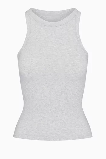 Crewneck Tank Top in Cotton-jersey