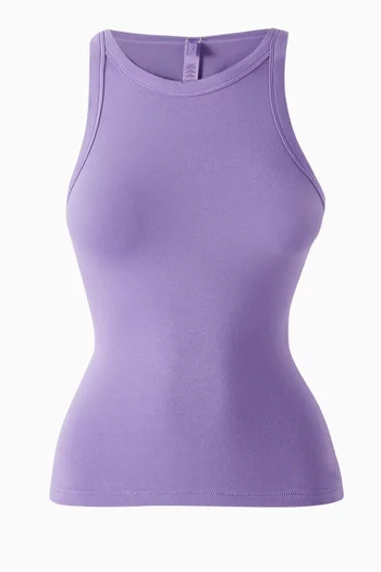 Crewneck Tank Top in Cotton-jersey