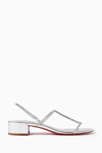 Simple Queenie 25 Slingback Sandals in Embellished PVC