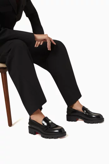 Penny Lug Loafers in Calf Leather