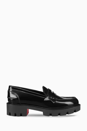Penny Lug Loafers in Calf Leather