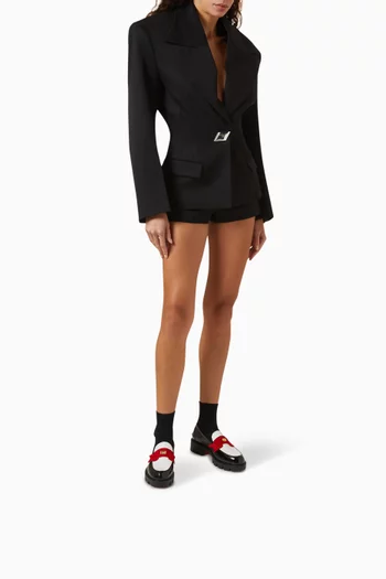 Penny Lug Loafers in Patent Leather
