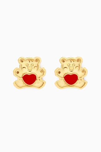 Teddy Stud Earrings in 18kt Gold
