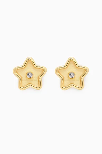 Star Diamond Earrings in 18kt Gold