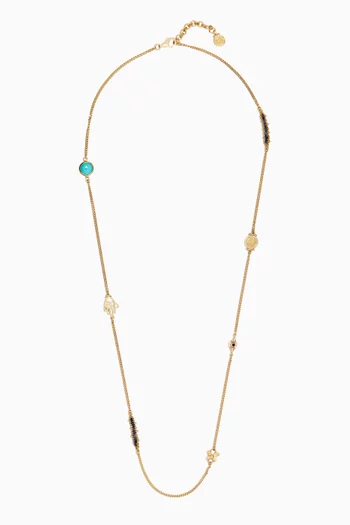 Multi-way Beaded Necklace in 18kt Gold