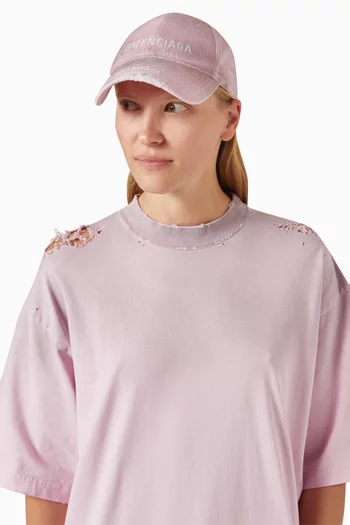 Double Logo Cap in Cotton