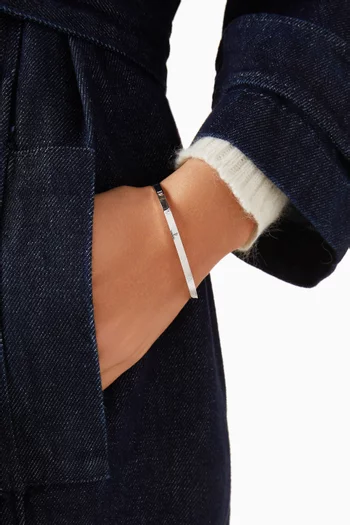 B.zero1 Essential Logo Bangle in 18kt White Gold