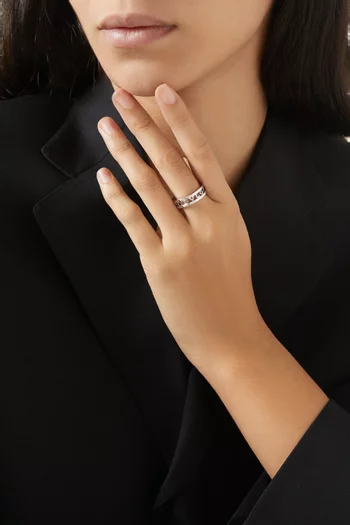 B.zero1 Logo Ring in 18kt White Gold
