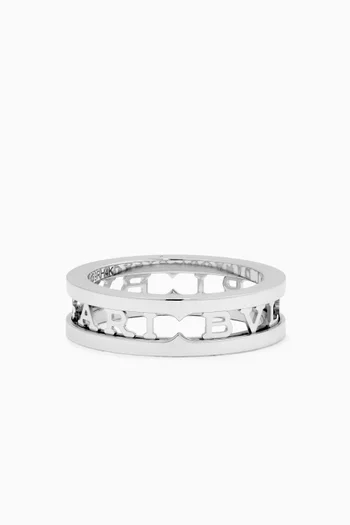 B.zero1 Logo Ring in 18kt White Gold