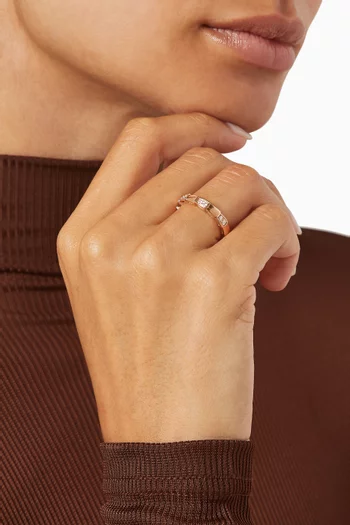 Serpenti Viper Diamond Ring in 18kt Rose Gold
