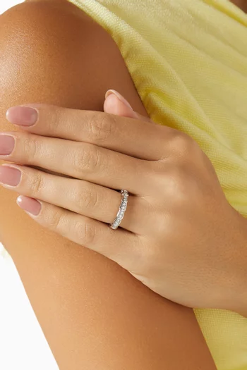 Serpenti Viper Diamond Ring in 18kt White Gold