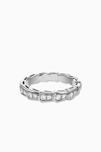Serpenti Viper Diamond Ring in 18kt White Gold