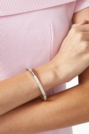 B.zero1 Diamond Pavé Bracelet in 18kt White Gold