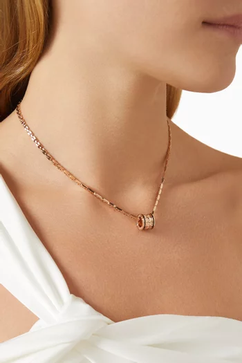 B.zero1 Rock Pendant Necklace in 18kt Rose Gold