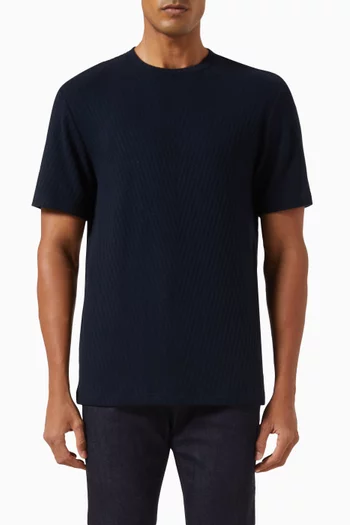 Short-sleeve T-shirt in Geometric-jacquard