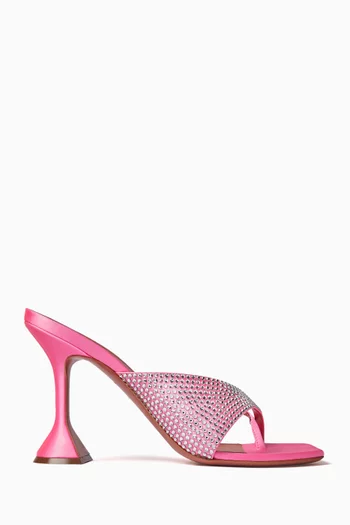 Shiona 95 Crystal-embellished Slippers in Satin