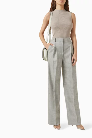 Glen-check Pants in Virgin-wool