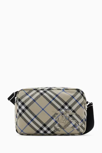 Check-print Crossbody Bag in Nylon