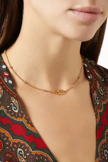 Mini VLogo Signature Necklace in Metal