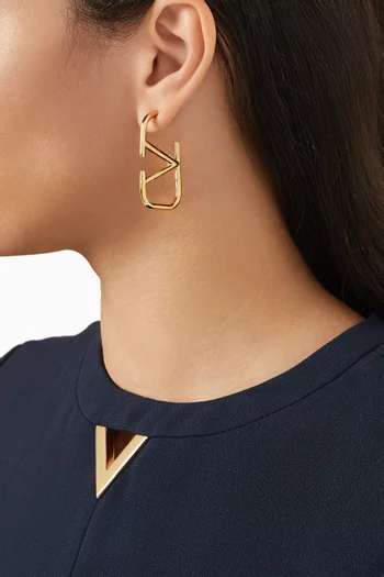 Valentino Garavani VLOGO Signature Earrings in Gold-tone Metal