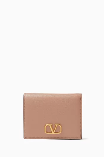 محفظة فالنتينو غارافاني بتصميم صغير V جلد عجل