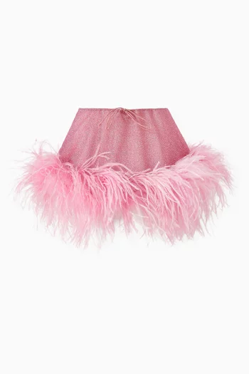 Osemini Lumiere Plumage Skirt in Lurex