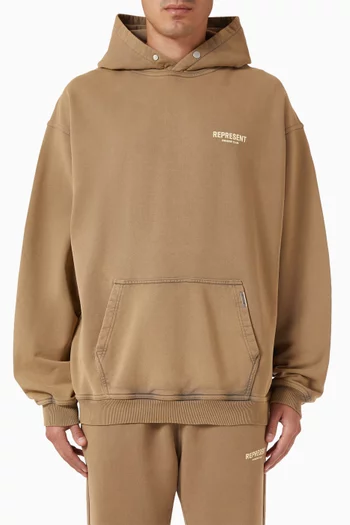 كنزة بغطاء رأس بشعار Owners Club جيرسيه بنسيج بارز