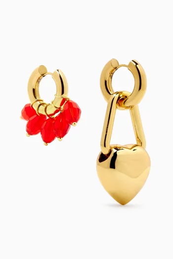 Mix-and-Match Earrings in 14kt Gold-plated Brass