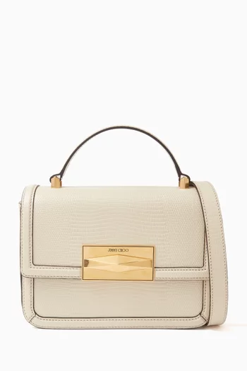 Diamond Top-handle Bag in Textured Leather