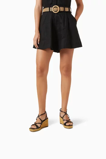 Ayla 85 Wedge Sandals in Nappa Leather
