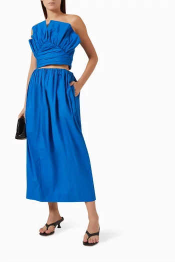 Billie Midi Skirt in Cotton-poplin