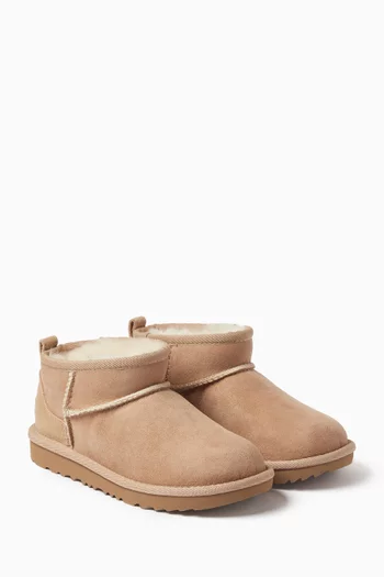 Classic Ultra Mini Boots in Suede