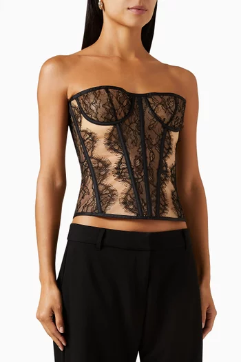 Scallop-edged Lace Corset Top