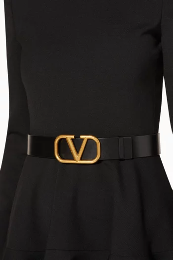 VLOGO Reversible Belt in Glossy Leather, 40mm