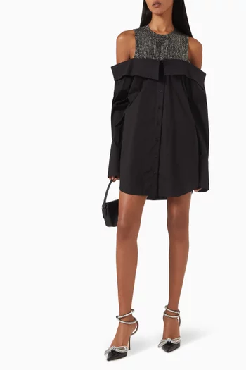 Embellished Tank Mini Shirt Dress
