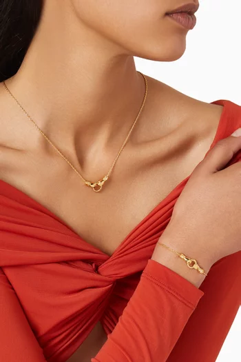 Harris Reed In Good Hands Necklace in 18kt Recycled Gold-plated Brass