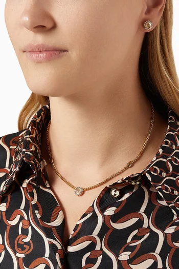 GG Marmont Double G Flower Necklace in Metal