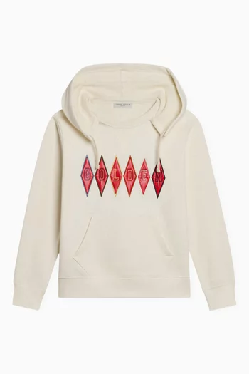 Embroidered Hoodie in Cotton-blend