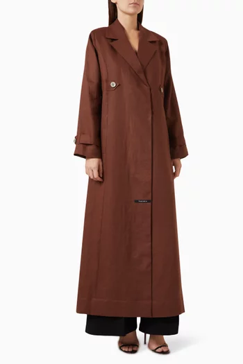 Maroon Abaya in Linen