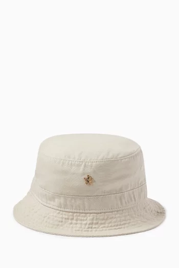 Gold Lemon Gardening Bucket Hat in Cotton