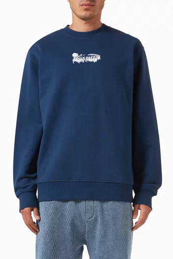 Scratch Logo Sweater in French-terry