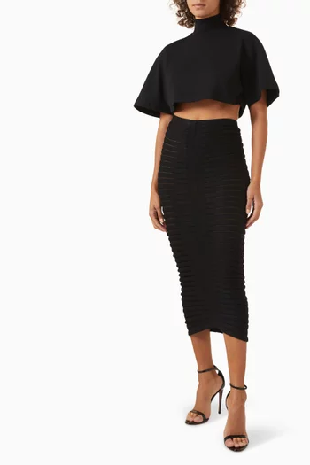 Skeleton Midi Skirt in Knit