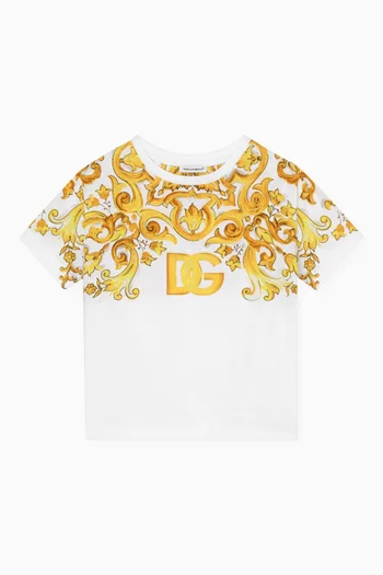 Majolica Print T-shirt in Cotton Jersey