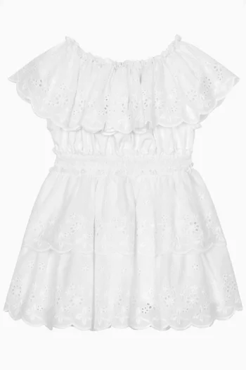 Broderie Anglaise Dress in Cotton