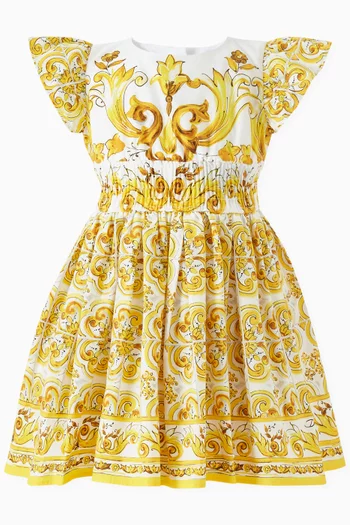 Majolica print Dress & Matching Bloomers