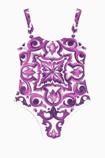 Majolica-print One-piece Swimsuit