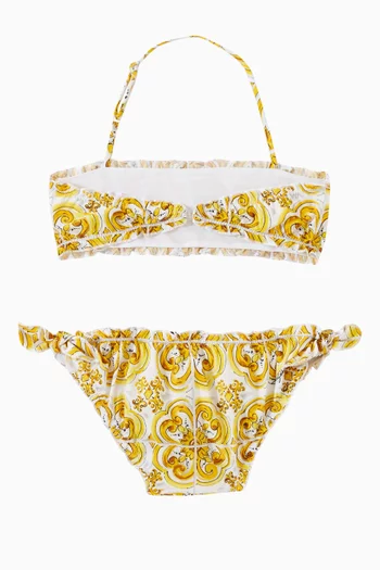 Majolica-print Bikini Set