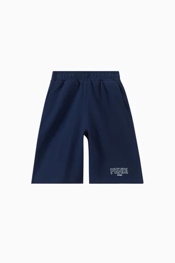 Logo-embroidered Shorts in Cotton