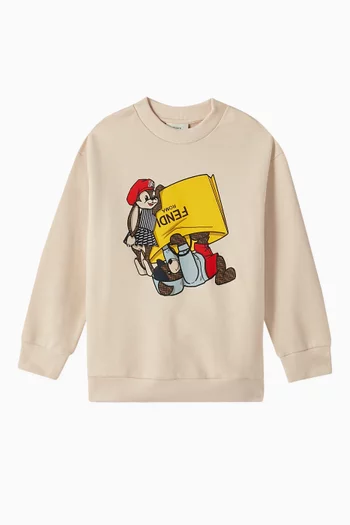 Fendi Pets Print Sweatshirt in Cotton
