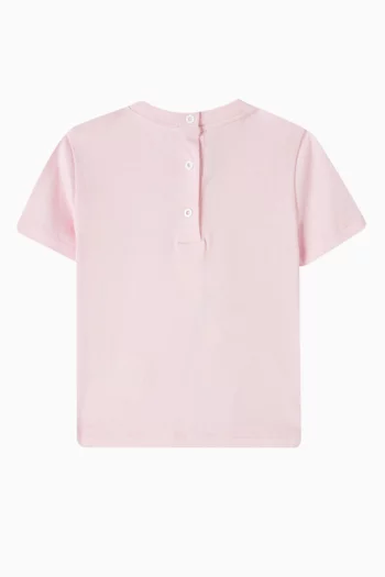 Logo Embroidered T-shirt in Cotton